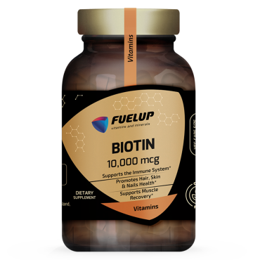 BIOTIN 10000 mcg, 60 veg caps