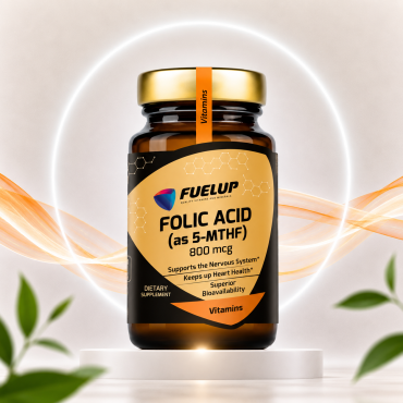 Folic Acid (as 5-MTHF) 800mcg, 60 tabs.