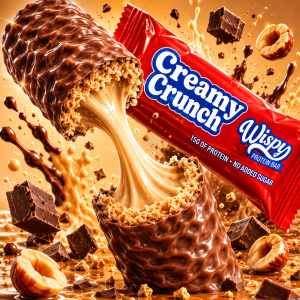Protein Bar Wispy - CREAMY CRUNCH 10xBars 55gr