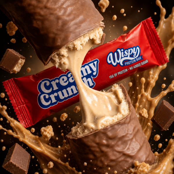 Protein Bar Wispy - CREAMY CRUNCH 10xBars 55gr